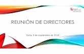 Reunión de Directores (06-09-19) · REUNIÓN DE DIRECTORES Soria, 6 de septiembre de 2019. ... sin perjuicio de la presentación por registro o fax. ADMISIÓN SOLICITUDES - Solicitudes