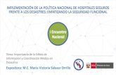 Expositora: M.C. María Victoria Salazar Orrillo · Expositora: M.C. María Victoria Salazar Orrillo Tema: Importancia de la Célula de Información y Coordinación Médica en Desastres.