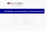 Análisis de Estados Financieros - UNID · 2014-08-11 · ahora analiza y evalúa los estados financieros que has estado utilizando, la rotación deuda-patrimonio, así como la composición