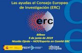 Las ayudas el Consejo Europeo de Investigación (ERC) · 2019-06-07 · H2020 II. ERC aspectos básicos III. Novedades WP ERC 2020 IV. Evaluación de propuestas V. Synergy Grants