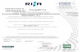 CERTIFICADO N. EnergyMS-215 CERTIFICATE No. PLATAFORMA ...€¦ · certificate no. certificado n. se certifica que el sistema de gestion para la energia de it is hereby certified