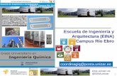Escuela de Ingeniería y Arquitectura (EINA) Campus Río Ebro · 3 eina.unizar.es @EINAunizar Profesionales Ingenieros Químicos capaces de diseñar, construir, poner en marcha y
