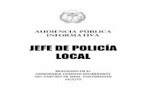 JEFE DE POLICÍA LOCAL - concejomdp.gov.ar...LOCAL REALIZADO EN EL HONORABLE CONCEJO DELIBERANTE DEL PARTIDO DE GRAL. PUEYRREDON 14/1/15 . 1 H.C.D. AUDIENCIA PÚBLICA 14/1/15 HONORABLE