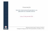 Presentacion Marisela Silva.ppt [Sólo lectura] [Modo de ...€¦ · Marisela SILVA CHAU, Asesora Jurídica Delegación Regional del CICR para Bolivia, ... Protección de población