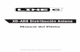 XD-AD8 Distribución Antena€¦ · con otras antenas 2.4GHz equivalentes. • Instalable en rack, chasis 1 RU. Componentes suministrados Cable de alimentación IEC para el sistema