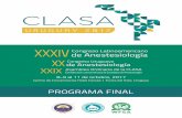 CLASA 2017 - PROGRAMA FINAL 06-10-2017 WEB 2017 - PROGRAMA... · Dr. J. Cata 11:00 - 11:30 Analgesia regional. Dr. J. Cata 11:30 -12:00 Opiáceos e inmunidad. Dr. J. Cata 12:00 -