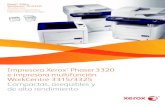 Impresora Xerox Phaser 3320 e impresora multifunción ... 3320.pdf · las poderosas capacidades de escaneado de WorkCentre 3315/3325, se incluyen el escaneado directo al correo electrónico,