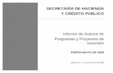 Informe de Avance de Programas y Proyectos de Inversión · 2009-09-04 · Nota: Información de los programas y proyectos de inversión registrados en la Cartera, proporcionada por