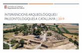 INTERVENCIONS ARQUEOLÒGIQUES I PALEONTOLÒGIQUES A ... · i presentació del patrimoni arqueològic, mitjançant el Museu d’Arqueologiade Catalunya, el Museu Nacional Arqueològic