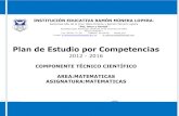 Plan de Estudio por Competencias - Master2000 5 MATEMATICAS... · 2014-02-07 · 32 irracionales. y racionales y de susderivadas. Reconozco 10° P.1 la densidad e incompletitud de