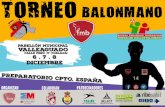 TORNEO BALONMANO - PmdCoslada · 2015-12-03 · torneo o pto a pabellón municipal valleaguado calle perú, 17 (coslada) organizan colaboran patrocinadores balonmano 6 . 7 . 8 diciembre
