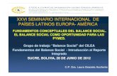 XXVI SEMINARIO INTERNACIONAL DE PAÍSES LATINOS EUROPA- … Seminario Sucre/3... · XXVI SEMINARIO INTERNACIONAL DE PAÍSES LATINOS EUROPA- AMÉRICA FUNDAMENTOS CONCEPTUALES DEL BALANCE