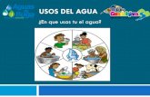 USOS DEL AGUA - aguasdebuga.netaguasdebuga.net/.../2019/08/usos-del-agua-1.pdf · USOS DEL AGUA ¿En que usas tu el agua? USOS DEL AGUA . DOMÈSTICO ... En los ríos, en el mar, en
