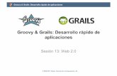Groovy & Grails: Desarrollo rápido de aplicaciones · Web 2.0-41 import org.codehaus.groovy.grails.commons.ConﬁgurationHolder class LibroController { // Servicio para exportar