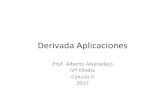 Derivada Aplicaciones - WordPress.com · 2017-06-01 · Derivada Aplicaciones Prof. Alberto Alvaradejo IVº Medio Calculo II 2017 I. Función creciente Una función continua f es