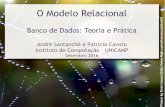 O Modelo Relacional - Instituto de Computaçãosantanch/teaching/db/2016-2/slides/bd0… · Modelo/Esquema Conceitual Descreve estrutura do Banco de Dados entidades, tipos de dados,