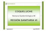 COQUELUCHE - region6.com.ar SE 39 2011.pdf · Coqueluche Caso sospechoso: Paciente que presenta tos durante al menos 14 días, afebril, y con alguno de los siguientes síntomas: tos