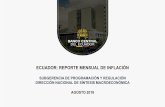 ECUADOR: REPORTE MENSUAL DE INFLACIÓN · INFLACIÓN MENSUAL DEL IPC Y POR DIVISIONES DE BIENES Y SERVICIOS (Porcentajes, 2017-2018) INFLACIÓN (porcentajes) Fuente: Instituto Nacional