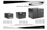 Evans Solar · 2019-11-27 · Familia EVANS SOLAR Tipo ENFRIADO POR AIRE Potencia 3.7 kW (5 HP) Máximo voltaje CD de alimentación (Voc)4 10 VOLTS CD Rango voltaje CD de alimentación