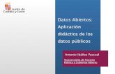 Datos Abiertos: Aplicación didáctica de los datos públicos · Datos Abiertos: Aplicación didáctica de los datos públicos – junta de Castilla y León - datosabiertos.jcyl.es