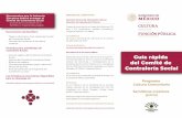 Guía rápida del Comité de Contraloría Social · Programa Cultura Comunitaria Semilleros Creativos Contraloría Social Actividades de Contraloría Social Perﬁl de las personas