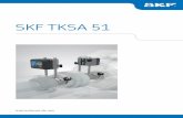 SKF TKSA 51 · Esto activará los rayos láser. Ahora, ajuste la posición de la unidad de medición S en las varillas hasta que su línea láser coincida con el centro del objetivo
