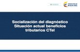 Socialización del diagnóstico Situación actual beneficios ... · Objetivo taller Socializar el diagnóstico de la situación actual de los beneficios tributarios en CTeI Resultados
