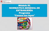 Módulo III. NORMATIVA GENERAL DE EXTRANJERÍA Programaweb.icam.es/bucket/3_ Presentación Extranjería M3 revisada 2018.pdf · Módulo III. NORMATIVA GENERAL DE EXTRANJERÍA Programa