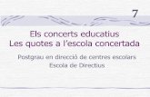 Els concerts educatius Les quotes a l’escola concertadablogs.escolacristiana.org/casos/files/2015/01/07-Concerts.pdf · És una circular que recorda els trets principals de la normativa