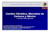 Cambio Climático Mercados deCambio Climático, Mercados de ... · Cambio Climático Mercados deCambio Climático, Mercados de Carbono y México ... 18% Reducción de la eficiencia