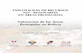 Valoración de las Áreas Protegidas en Bolivia209.177.156.169/libreria_cm/archivos/pdf_81.pdf · 2014-10-07 · EXPLOTACION DE RECURSOS NO - RENOVABLES EN ÁREAS PROTEGIDAS Valoración
