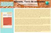 Alicante, Tierra de contrastes Día del libro 2020...Día del libro 2020 Un territorio, un libro Jorge Olcina Cantos, Universidad de Alicante De niño recuerdo que mi madre me decía: