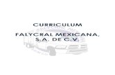 CURRICULUM FALYCRAL MEXICANA, S.A. DE C.V.falycralmexicana.com/wp-content/uploads/2016/10/...MEXICANA NOM-087-ECOL-SSA1-2002 4 CALDERAS DE 8.0 H.P. MARCA CROOS FIRE PARA EL SUMINISTRO