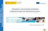 ERASMUS+ EDUCACIÓN SUPERIOR CONVOCATORIA DE … · 2016-12-27 · e-Twinning, EPALE). • Cooperación con Países Asociados (Desarrollo de capacidades). Apoyo a la reforma de las