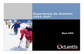 Experiencia de Octantis 2003-2007 · Casos • Wiseconn Initial team: technologist (electronic engineer) with experience in agro business They developed an solution to monitoring