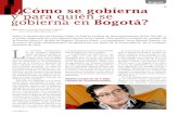 ¿Cómo se gobierna y para quién se gobierna en Bogotá?€¦ · el poder negociado de Juan Manuel Santos en la capital. Este artículo contiene un análisis de la tensión entre
