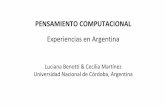 PENSAMIENTO COMPUTACIONAL Experiencias en Argentinaanillaculturaluruguay.net/wp-content/uploads/2018/...Manuales de pensamiento computacional. Pasar de la Alfabetización Digital al
