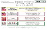 Flyer Talleres Verano18 v02 (1) - Coco CominTALLER MUSICAL JUVENIL 111 Diri do a mñas y mños de 8 a 11 años De lunes a viernes de 9.0011 a 14.3011 (margen de recogida de alumnos