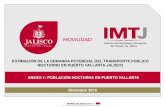 Presentación de PowerPoint - Jalisco...Diciembre 2016 ESTIMACIÓN DE LA DEMANDA POTENCIAL DEL TRANSPORTE PÚBLICO NOCTURNO EN PUERTO VALLARTA JALISCO ANEXO 1: POBLACIÓN NOCTURNA