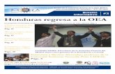 Honduras regresa a la OEA - UCA · cumplió con el calendario establecido y no se dieron los atrasos de Modelos pasados. Al mismo tiempo, felicitó a ... Seguridad ciudadana en las