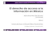 El derecho de acceso a la información en MéxicoInstituto Federal de Acceso a la Información y Protección de Datos Las grandes resistencias al avance del derecho de acceso a la