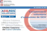 d’emissions de GEH - Barcelona · 2016-10-04 · Programa voluntari de compensació Mercat voluntari L’OCCC ha posat en marxa un Programa per tal de poder compensar voluntàriament