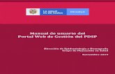 Manual de usuario del Portal Web de Gestión del PDSP...8 3. Uso de la aplicación 3.1. Consideraciones previas Para la configuración del usuario y su asociación al ente territorial,