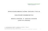 PROGRAMACIÓN DIDÁCTICA DEPARTAMENTO BIOLOGÍA Y …“… · CONSEJERÍA DE EDUCACIÓN Delegación Provincial de Almería I.E.S. Las Marinas PROGRAMACIÓN DIDÁCTICA DEPARTAMENTO