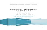 INFORME TRIMESTRAL AL 30-06-15 · Ingr. por Coparticipación Federal y otros conceptos Apertura y Mantenimiento de Cuenta, y Pago de Haberes Recaudación Provincial de Impuestos Abril