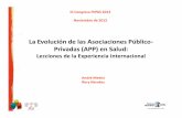 La Evolución de las Asociaciones Público- Privadas (APP ...€¦ · La Evolución de las Asociaciones Público-Privadas (APP) en Salud: Lecciones de la Experiencia Internacional