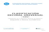 CLASIFICACIÓN DECIMAL UNIVERSAL · Universal : porque puede ser utilizada por cualquier tipo de biblioteca o centro de documentación, y porque abarca todo el espectro del conocimiento.