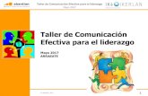 Taller de Comunicación Efectiva para el liderazgoabantian.es/.../Ikerlan-170504-Taller-comunicacion.pdf · Taller de Comunicación Efectiva para el liderazgo Mayo 2017 Capítulo