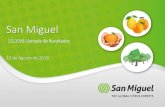 Presentación de PowerPoint - San Miguel...Se despacharon 12 mil toneladas en el semestre, entre paltas, mandarinas y uvas (9 mil toneladas de exportación y 3 mil toneladas de mercado