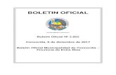 BOLETIN OFICIAL - concordia.gob.ar · BOLETIN OFICIAL DEPARTAMENTO EJECUTIVO Boletín Oficial Nº 2.802 Concordia, 6 de diciembre de 2017 Boletín Oficial Municipalidad de Concordia